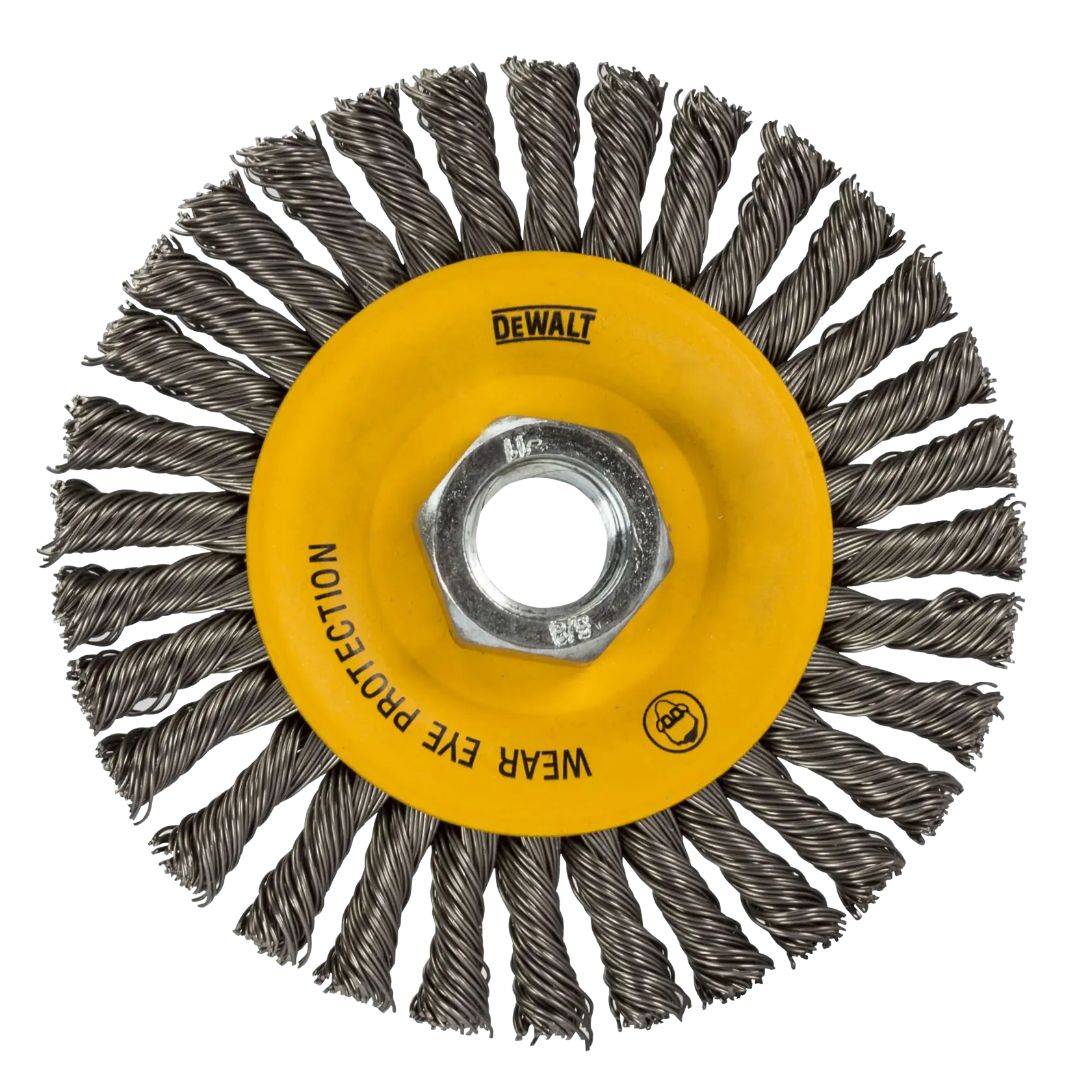 DEWALT® 4-in. x 5/8-in.-11 HP .020 Stainless Stringer Wire Wheel Bulk