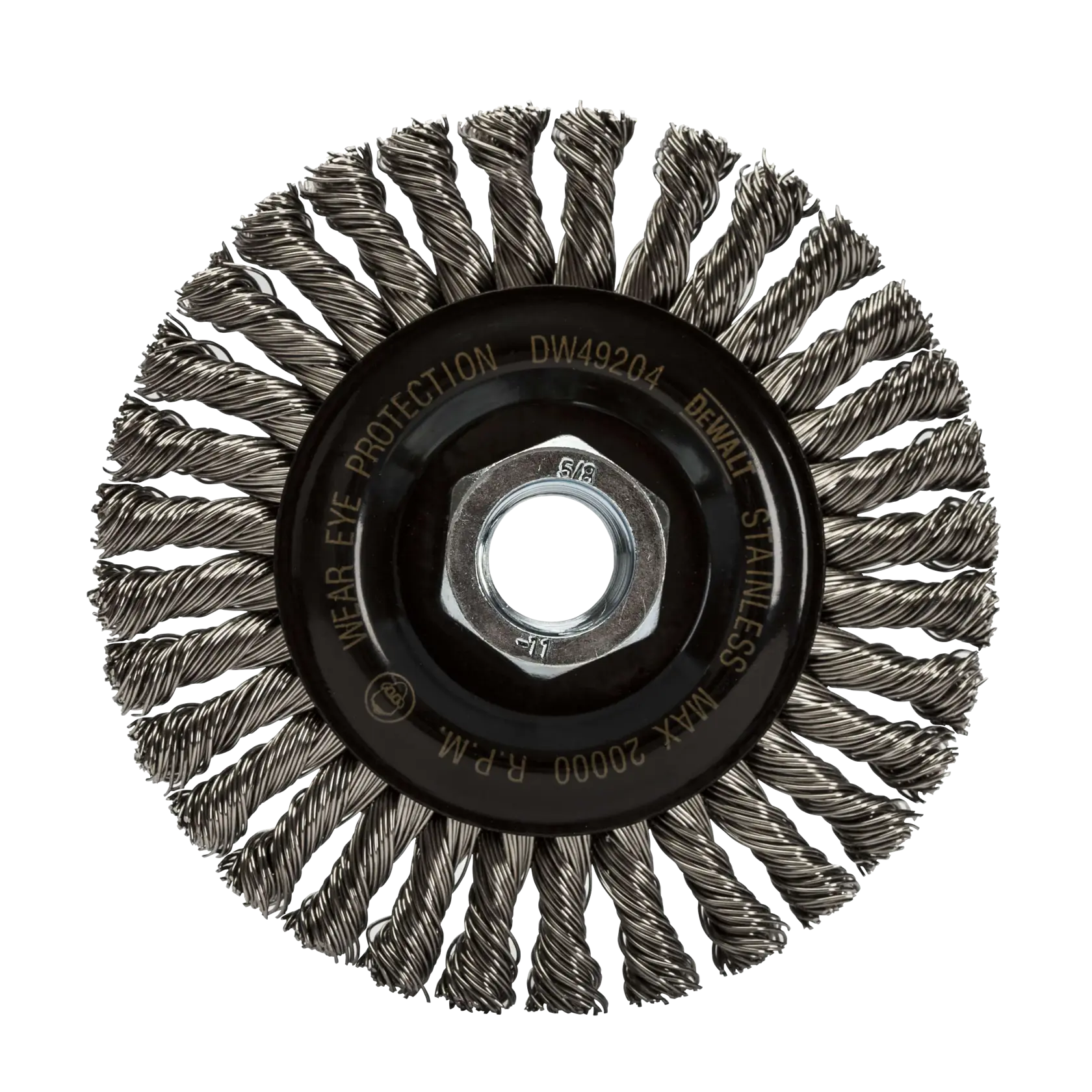 4 inch by five eighths inch 11 X P .020 stainless HP wire wheels.