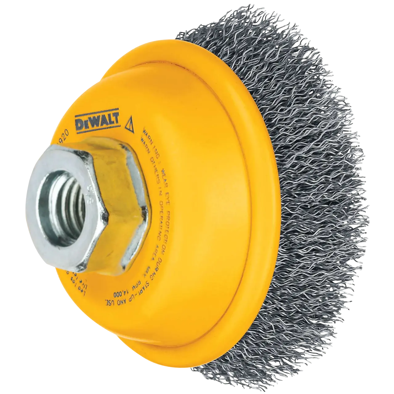 Profile of 3 inch carbon crimp HP cup brushes.