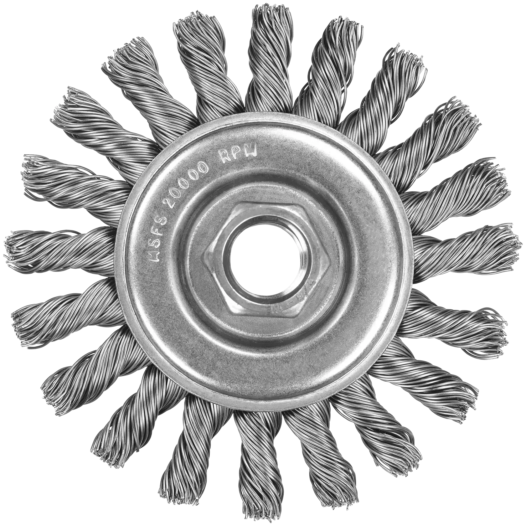 DEWALT® 4-in. x 5/8-in.-11-in. XP™ .020 Carbon Cable Twist Wire Wheel