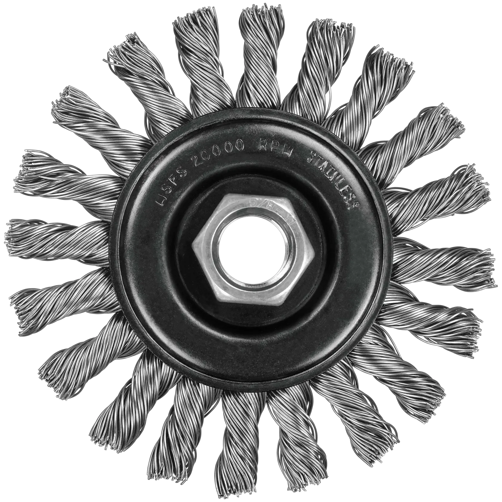 DEWALT® 4-in. x 5/8-in.-11 XP .020 Stainless Cable Twist Wire Wheel