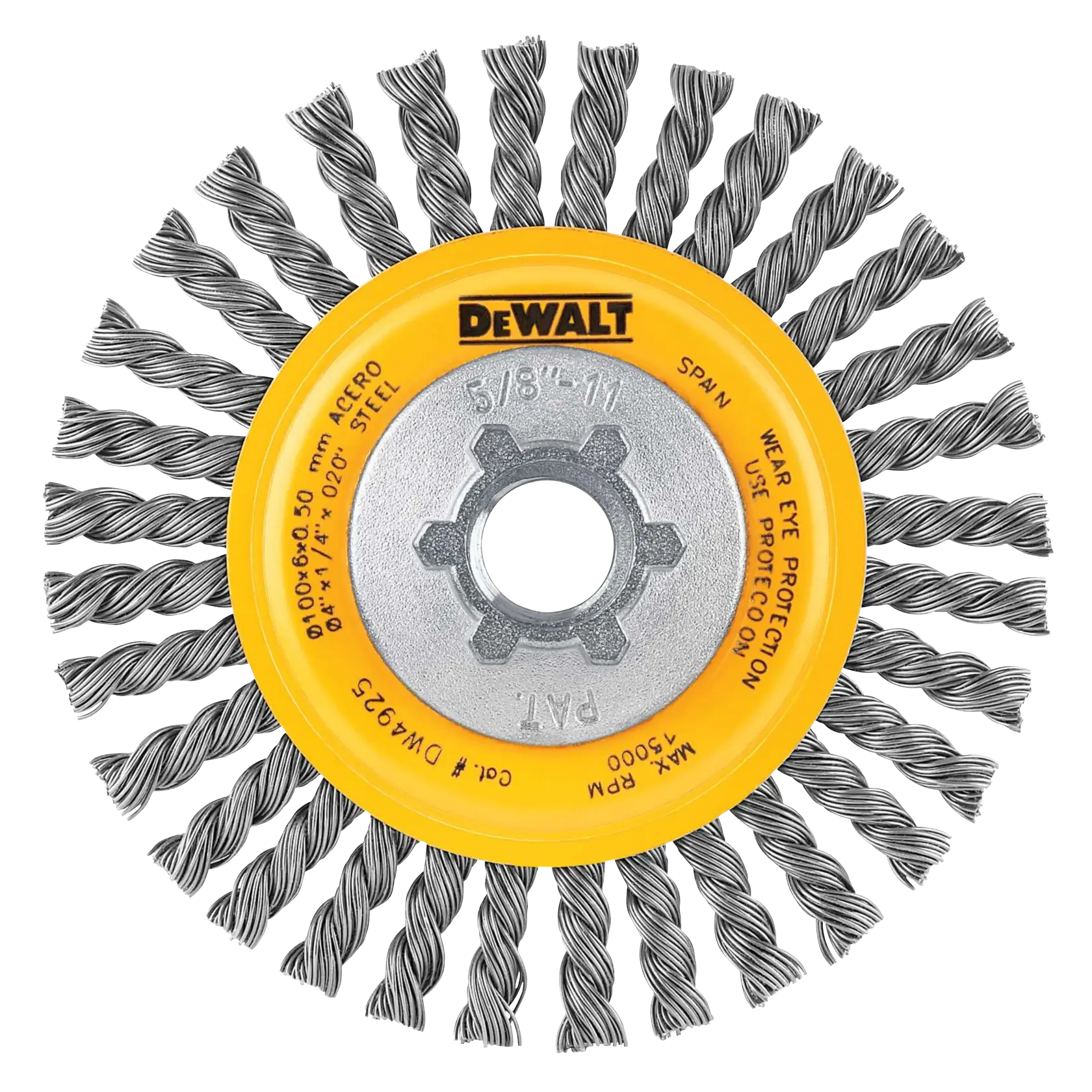 DEWALT® 4“ x 5/8“-11 HP .020 Carbon Stringer Wire Wheel Bulk
