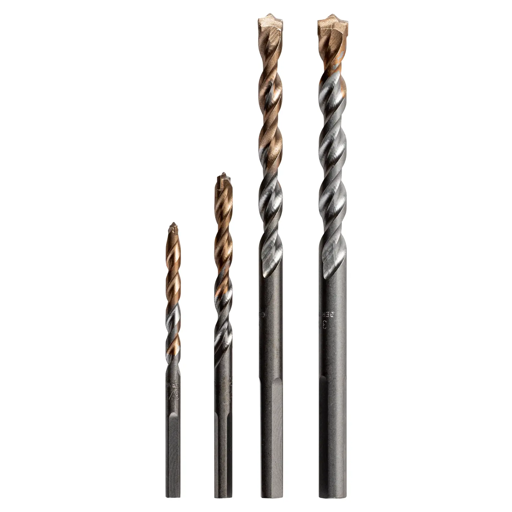 DEWALT® 4-Piece Premium Percussion Masonry Drill Bit Set