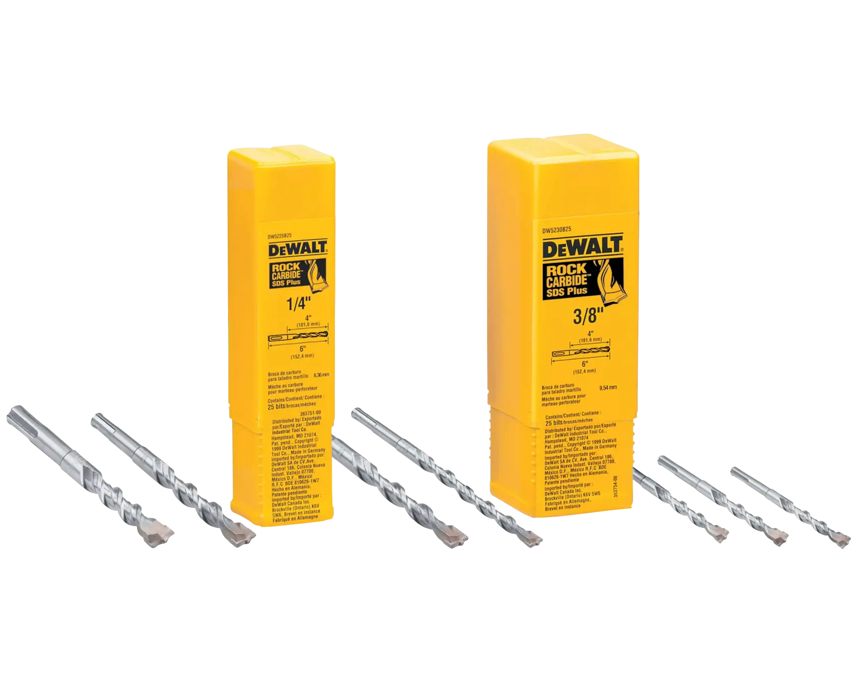 DEWALT® 1/8-Inch X 3-Inch Percussion Drill Bit (25-Pack)