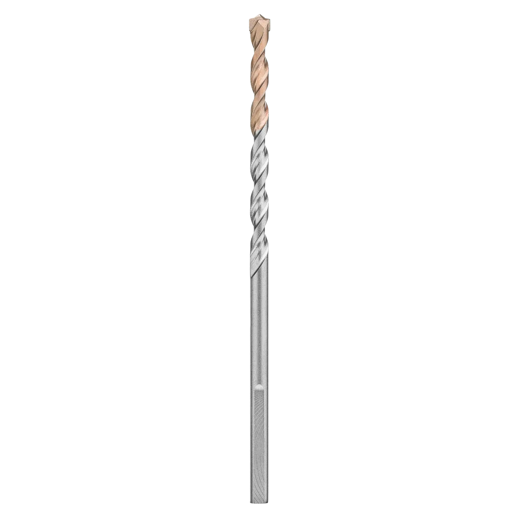 A single masonry drill bit with a hexagonal shank and spiral fluting, photographed against a white background.
