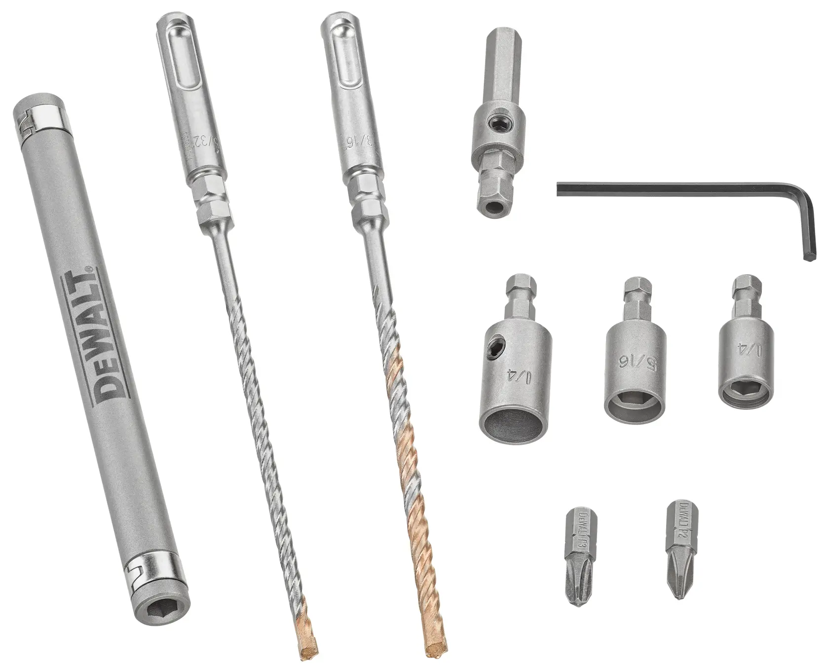 DEWALT® 10-Piece ULTRACON®+ Anchor Drive Installation SDS Plus Hex Bit Kit thumbnail 2