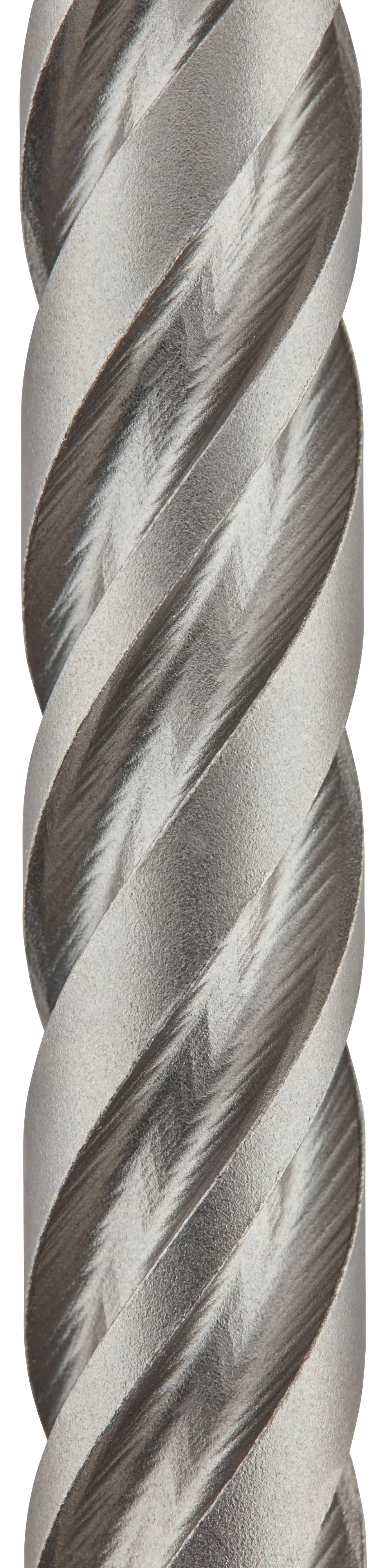 Backside of 1 inch by 8 inch by 10 inch S D S Plus 2 Cutter Drill Bit.