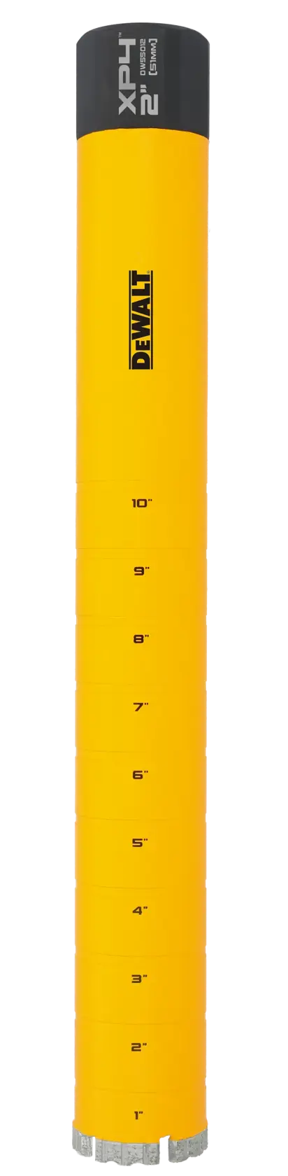 2“ DEWALT Diamond Core Bit on white at a profile view