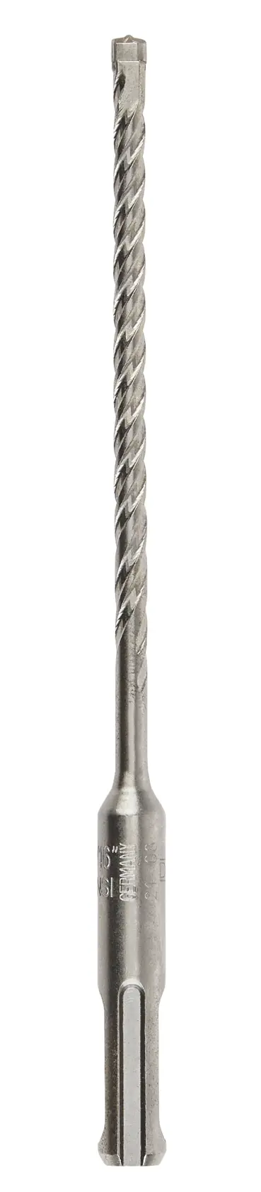 A single DEWALT SDS-Plus hammer drill bit with a spiral flute design, shown vertically against a white background.