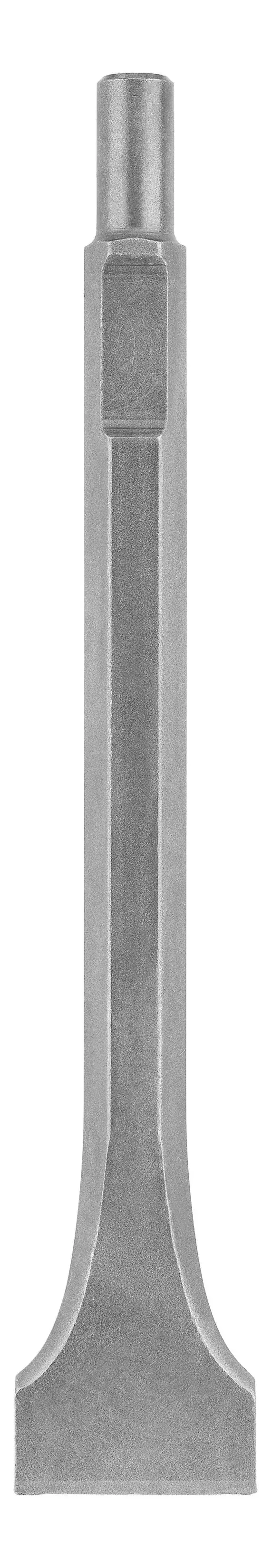 Profile of an upside down Spline Chisels and Demolition Steel Scaling Chisel bit.