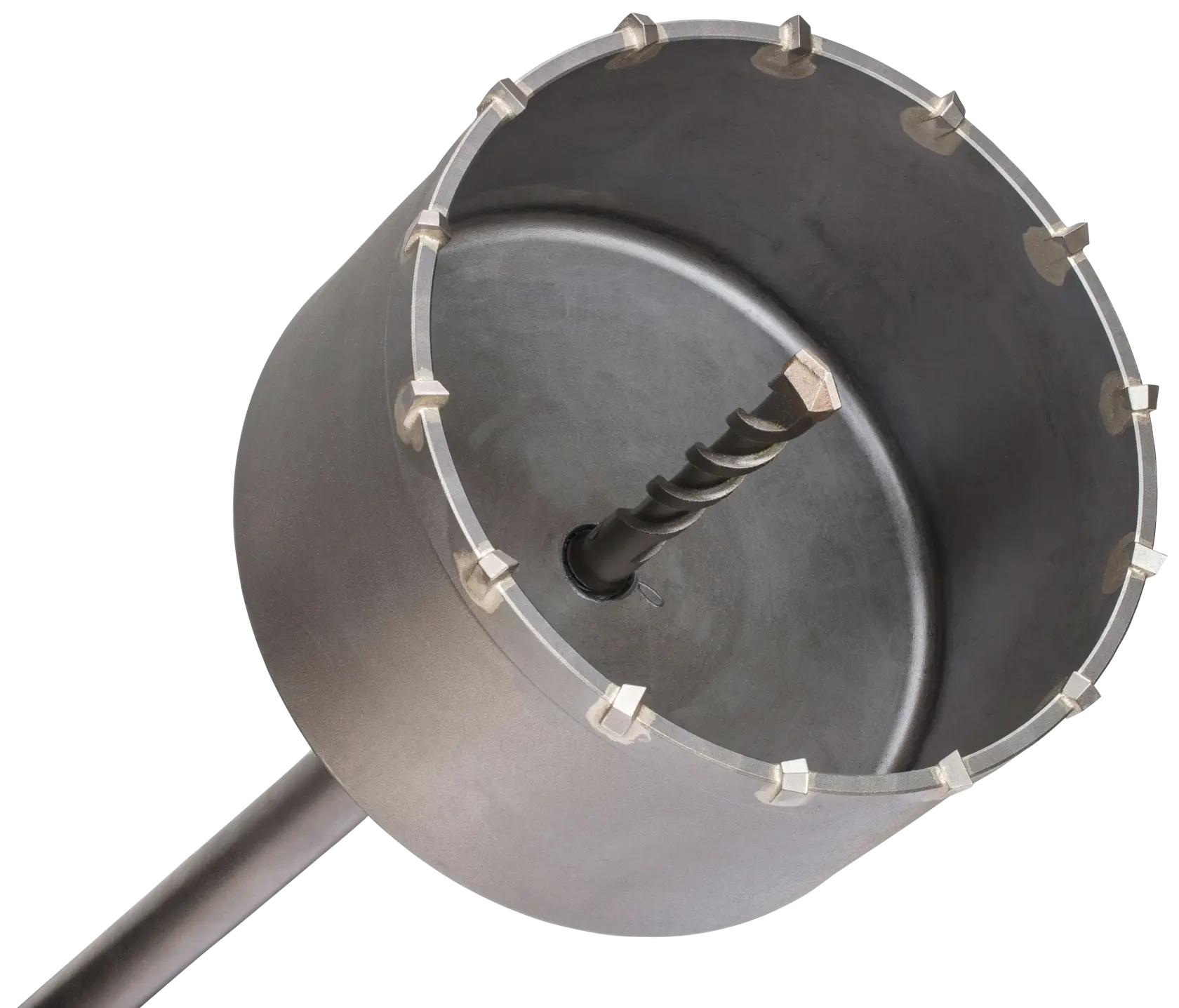 Profile close up of 6 inch by 22 inch One Piece Carbide Core Bit.