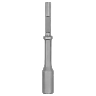 Inverted view of 1 and one eighth inch Hex Shank Chisels and Demolition Steel Ground Rod Driver.