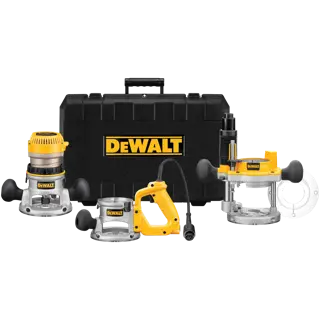 Three Base Router Kit with hard carry case.