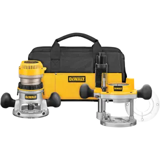 EVS Fixed base plunge router combo kit with soft start.