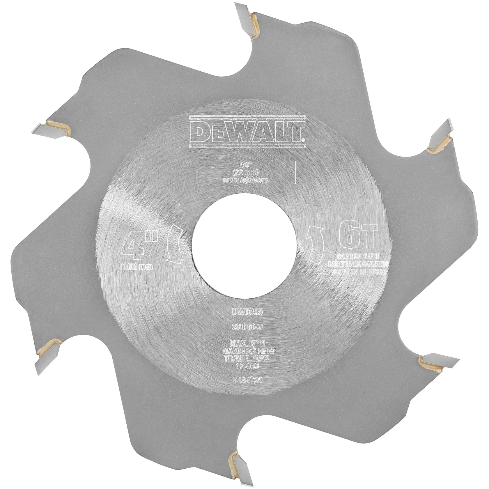 DEWALT® 4-in. (102mm) 6 Tooth Plate Joiner Blade