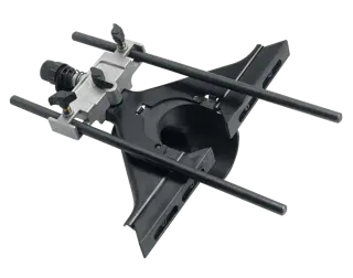 Universal edge guide with dust collection.