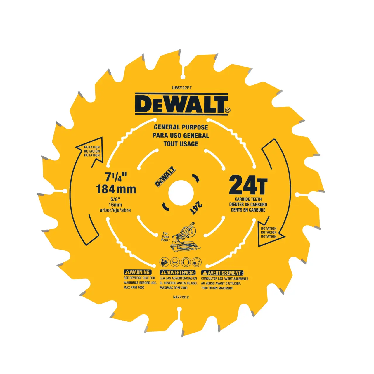 Cdls miter saw blade 7 1/4-in., 24t