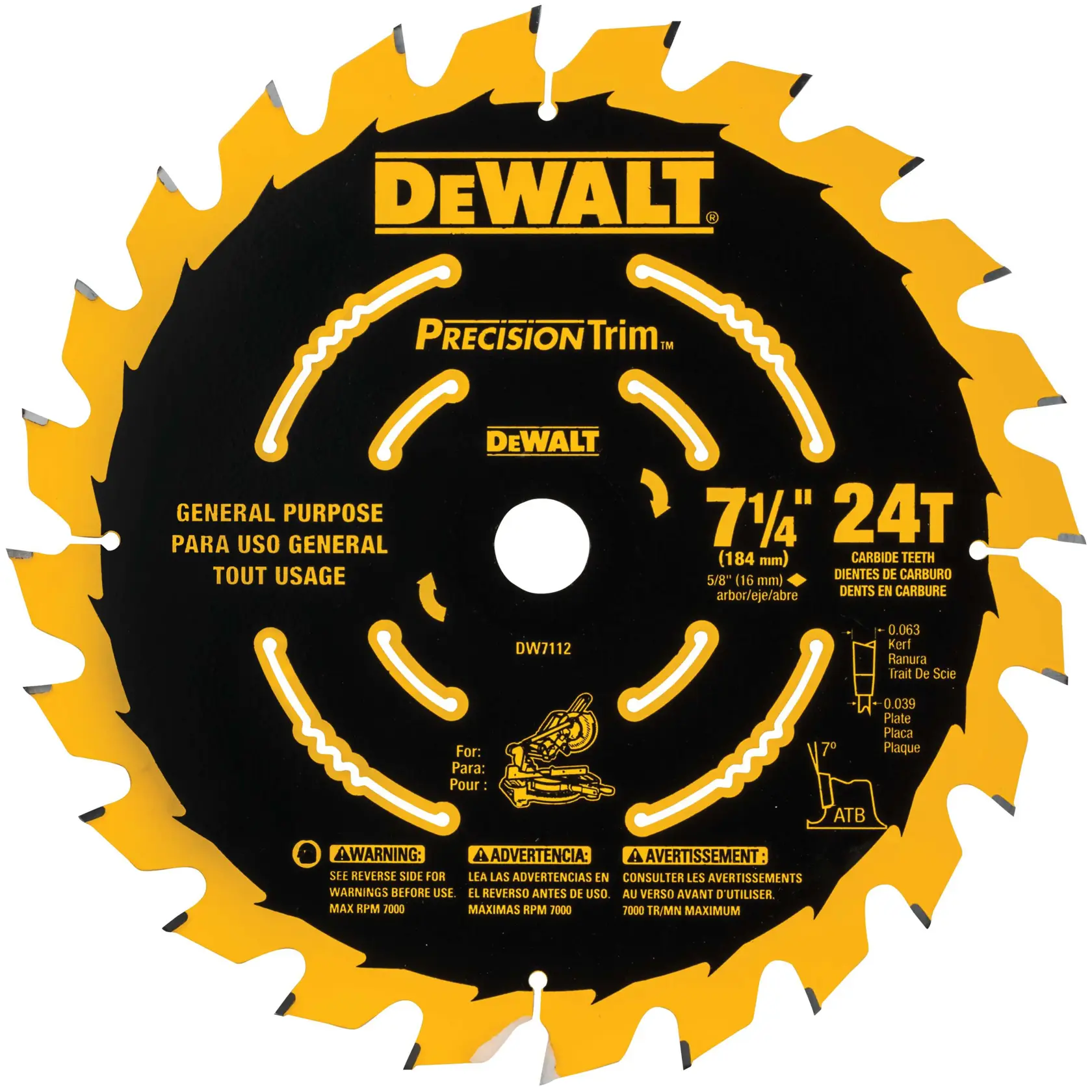DEWALT® Cdls Miter Saw Blade 7 1/4-in., 24T