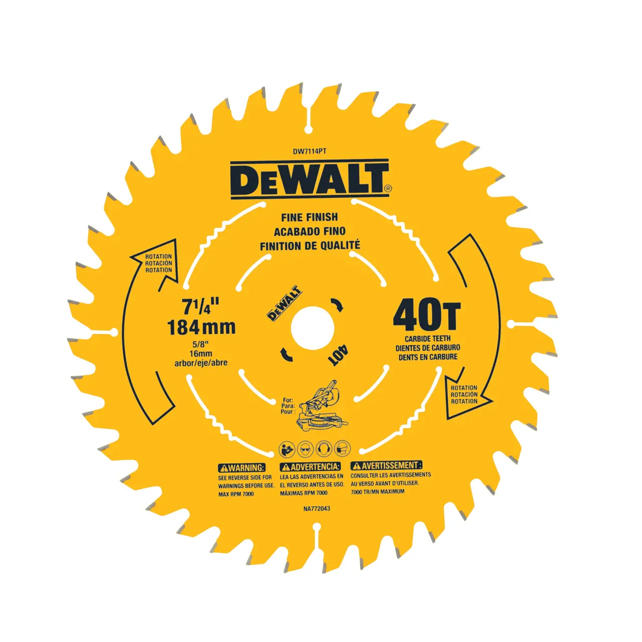 7-1/4-in. 40t precision trim miter saw blade