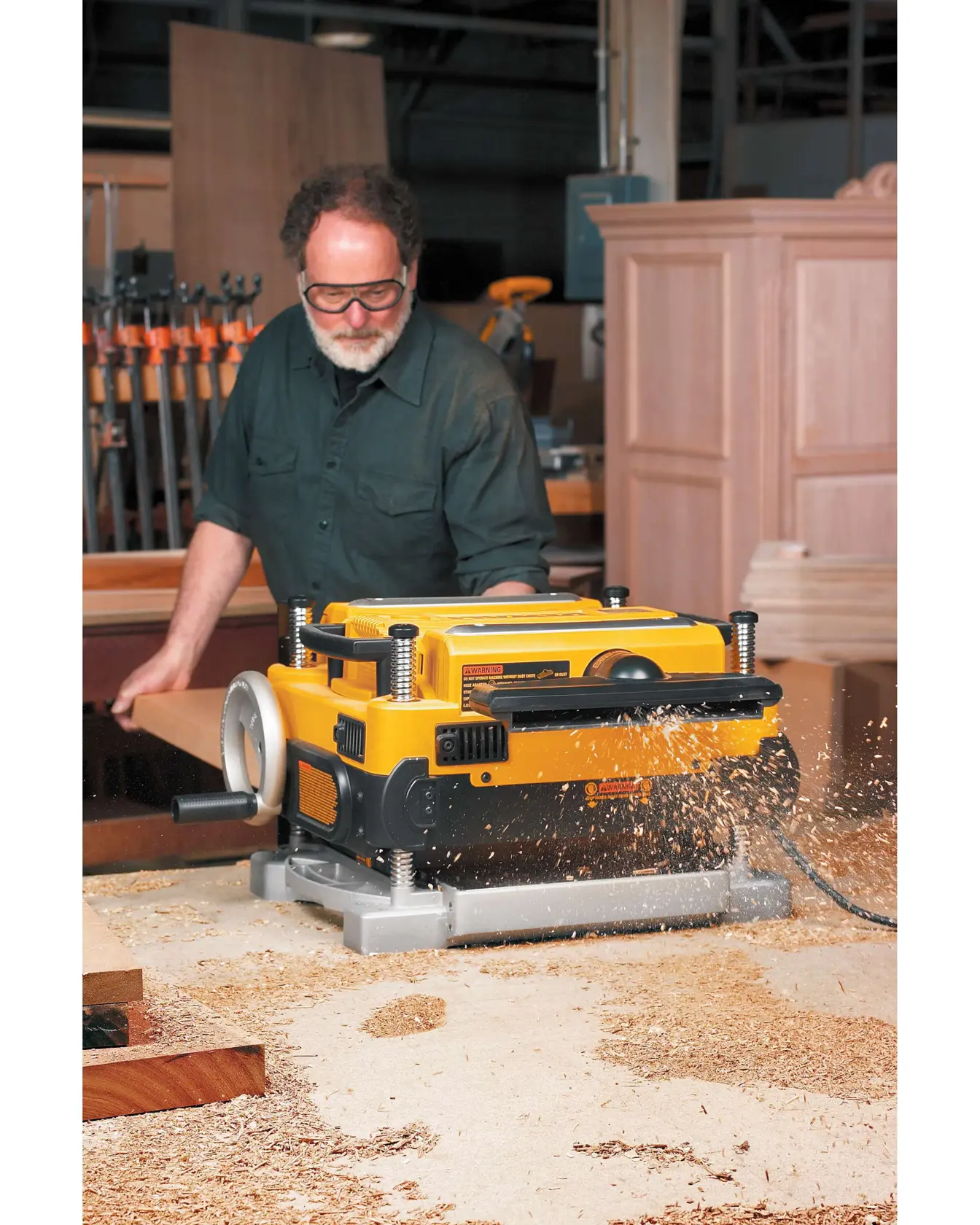 DEWALT® 13-in. (330mm) Corded Electric Three Knife, Two Speed Thickness Planer (15 Amp)