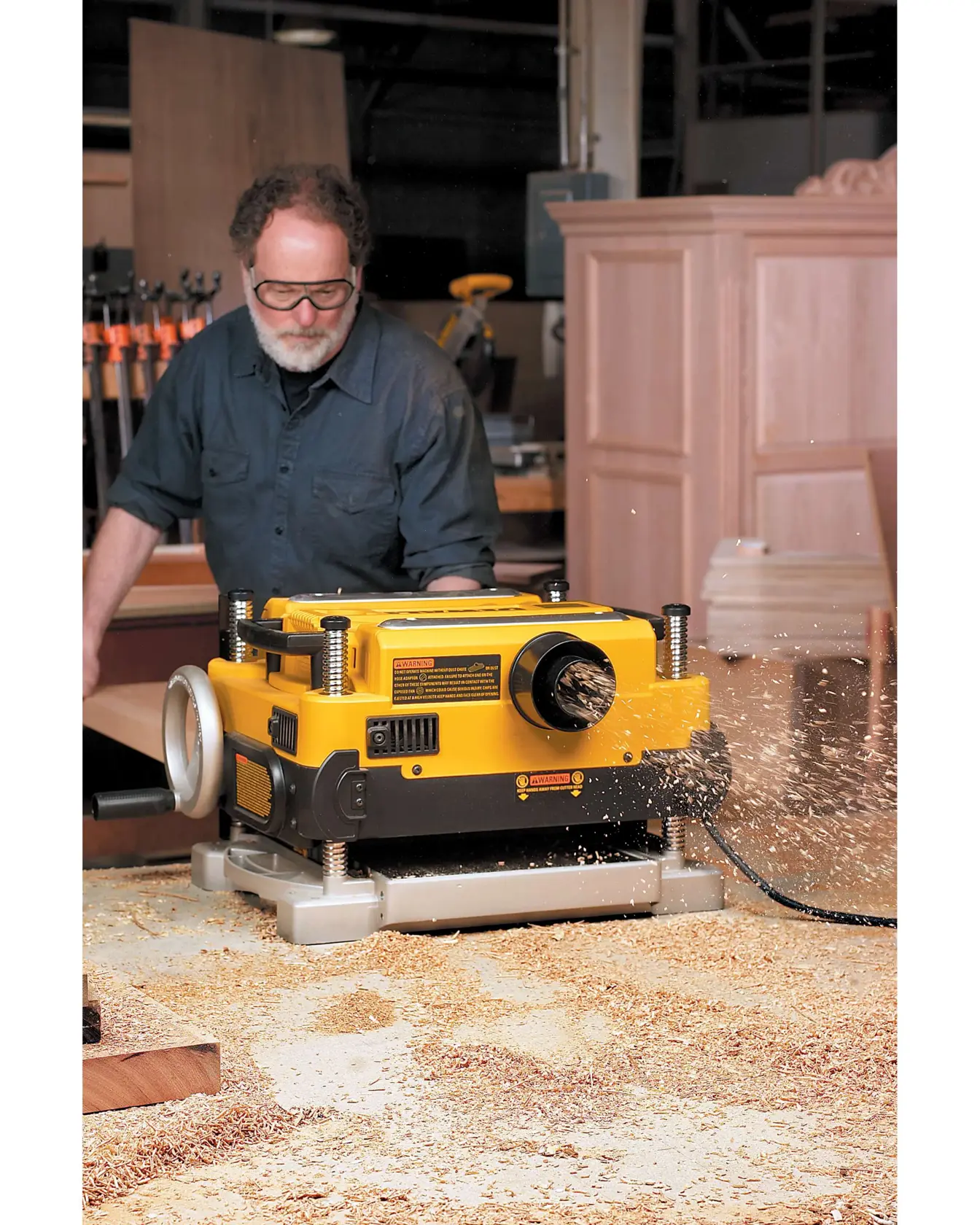 DEWALT® 13-in. (330mm) Corded Electric Three Knife, Two Speed Thickness Planer (15 Amp)