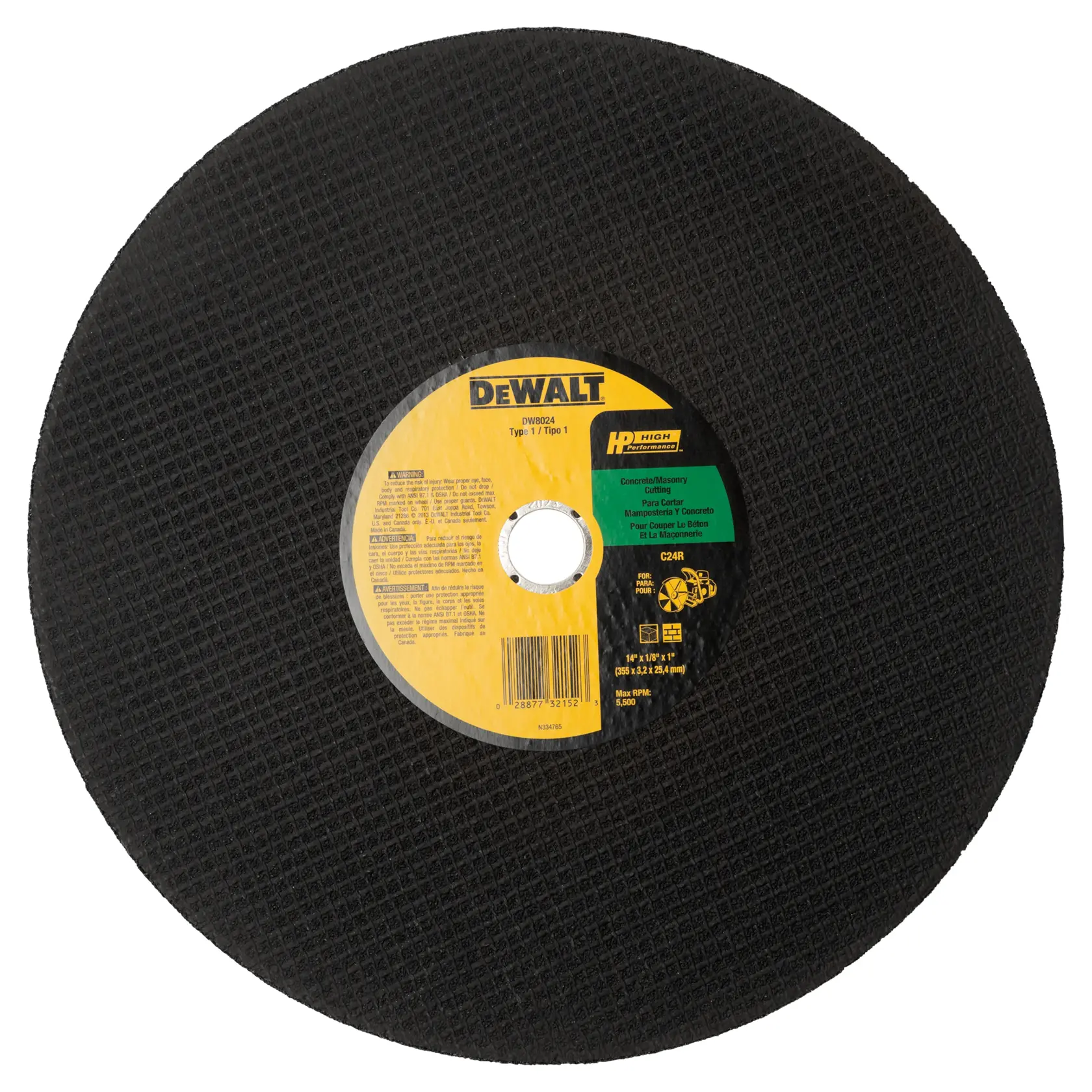 DEWALT 12“ x 1/8“ x 20mm high speed masonry cutting thumbnail 2