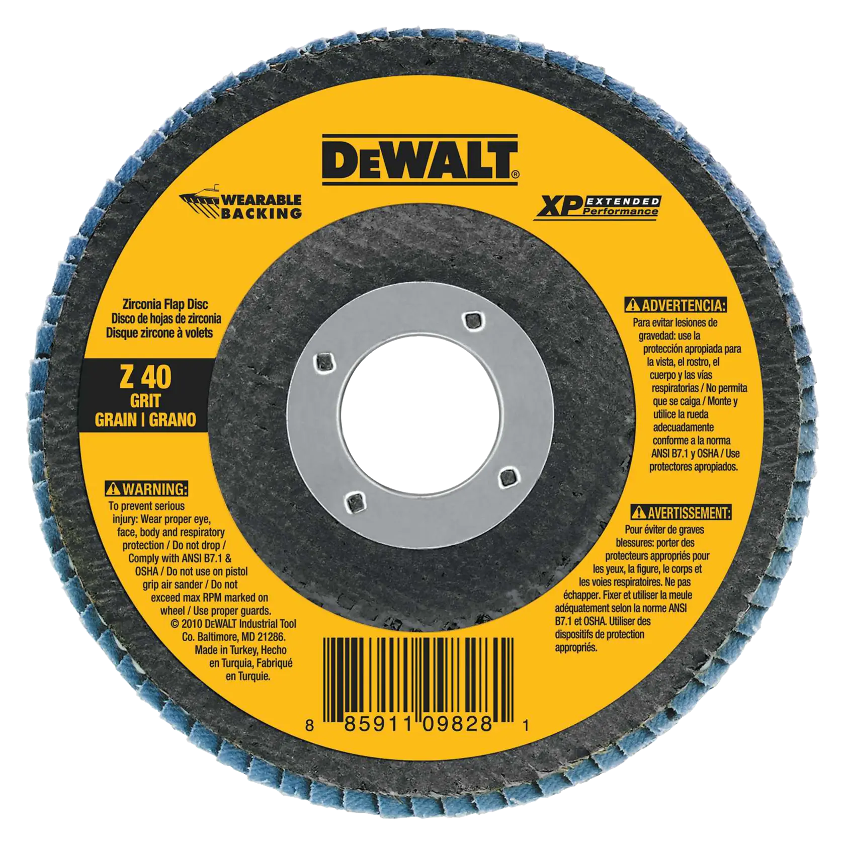 DEWALT® 6-in. x 7/8-in. Z60 T27 WB Flap Disc
