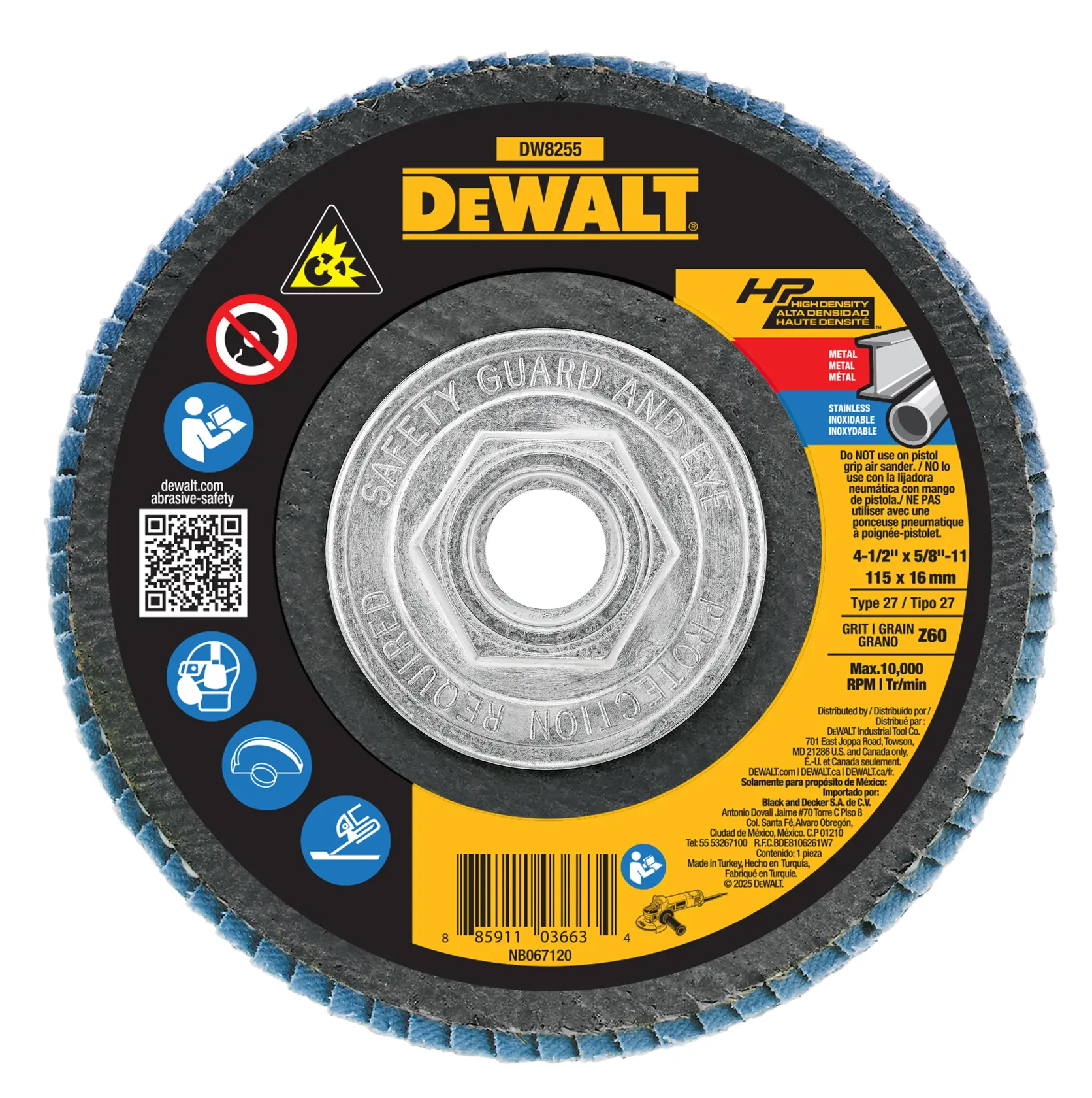 DEWALT® 4-1/2-in. x 5/8-in.-11 XP Flap Disc (60 Grit)