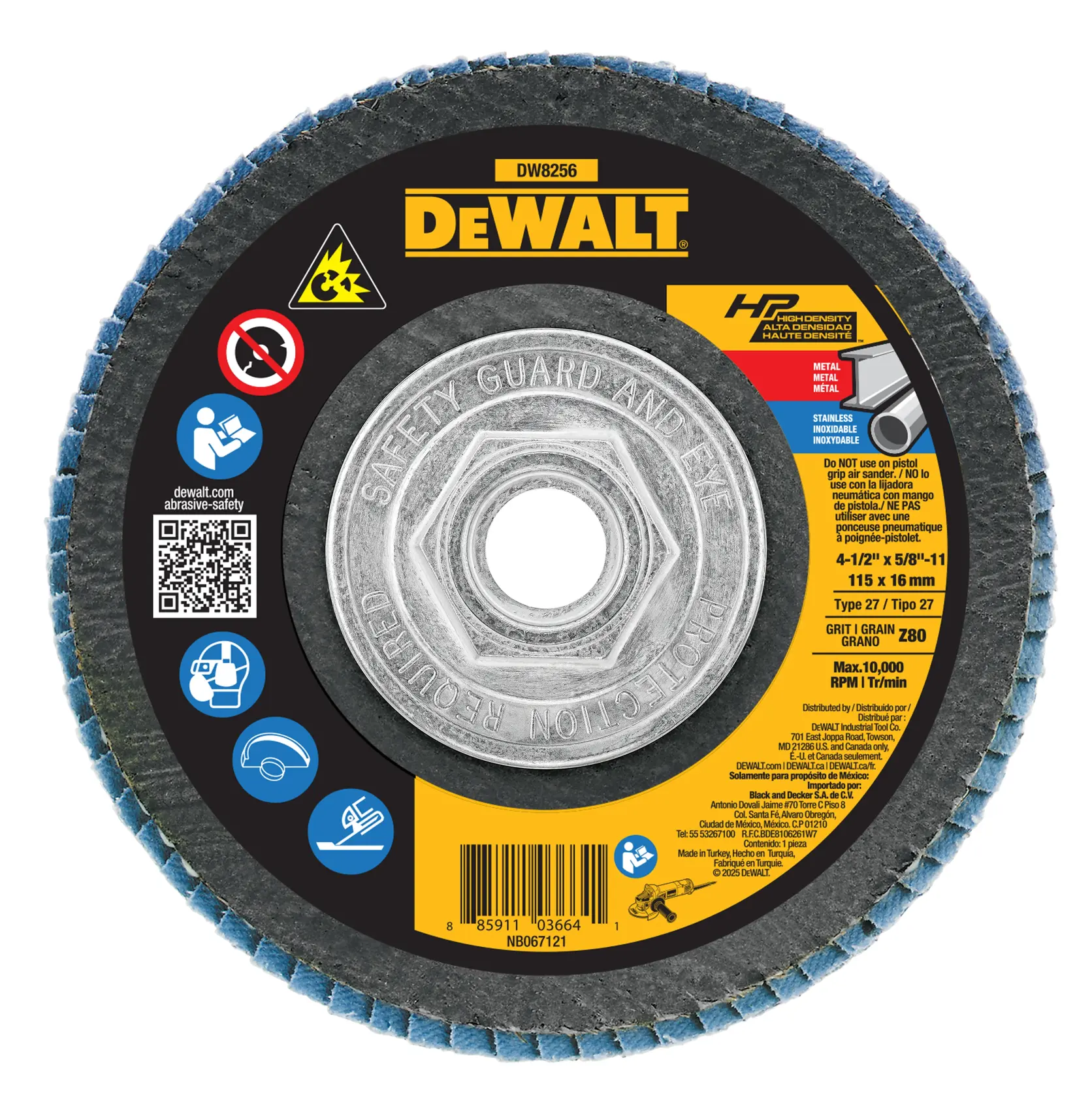 DEWALT® 4-1/2-in. x 5/8-in.-11 XP Flap Disc (80 Grit)