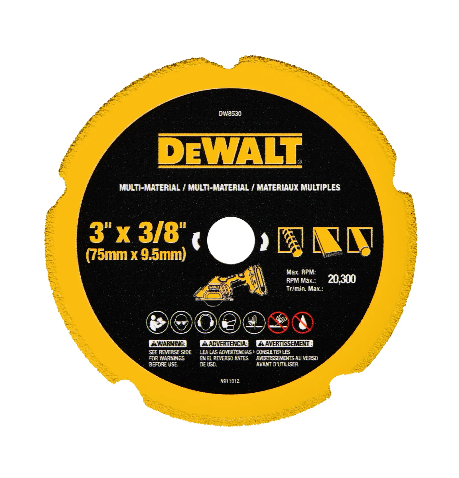 DEWALT® 3-in. (76mm) Diamond Multi-Material Blade