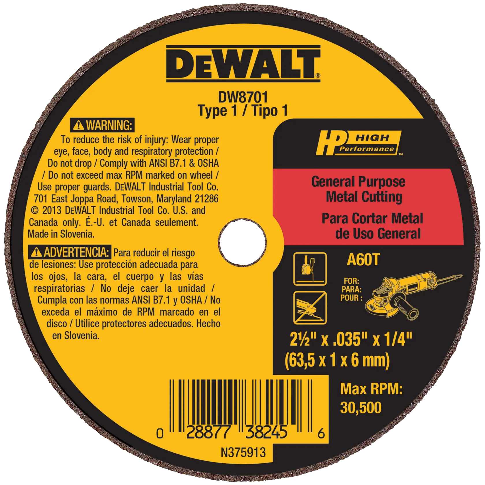 2 and a half inch by 0.035 inch by 1 quarter of an inch 2 5 4 die grinder wheel type 1.