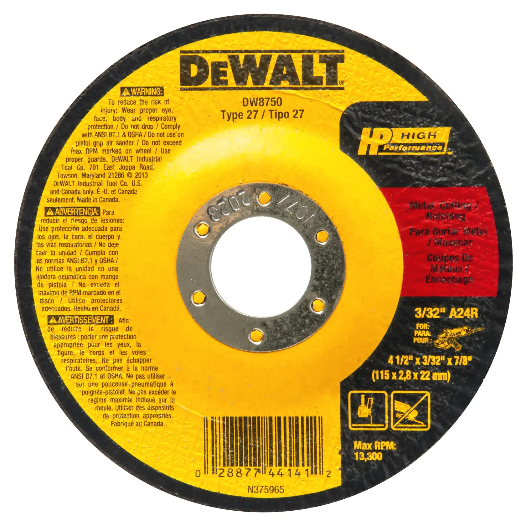 DEWALT High-Performance Cutting and Notching Wheels thumbnail 3