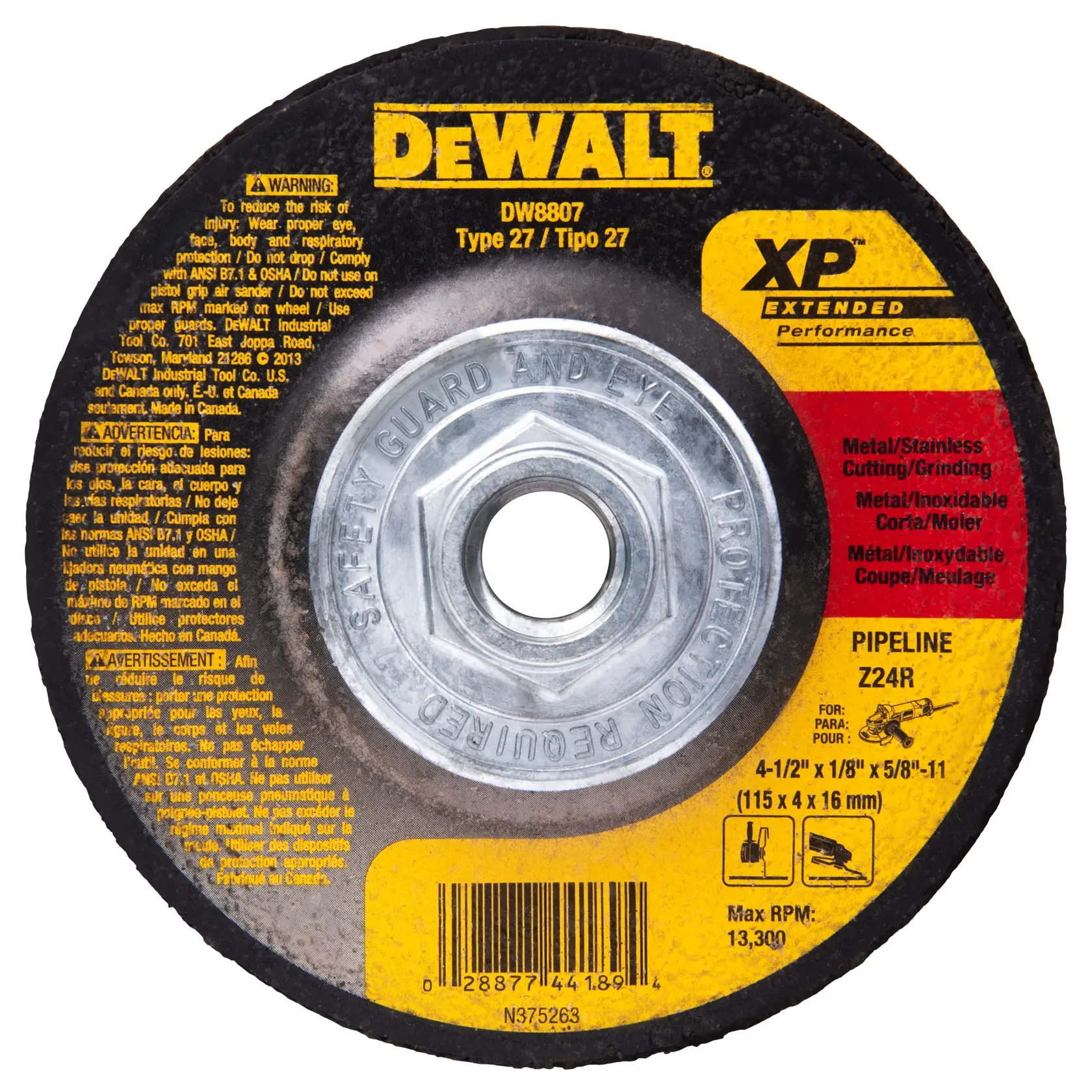 DEWALT® XP™ Metal Grinding Wheels Type 27 thumbnail 3