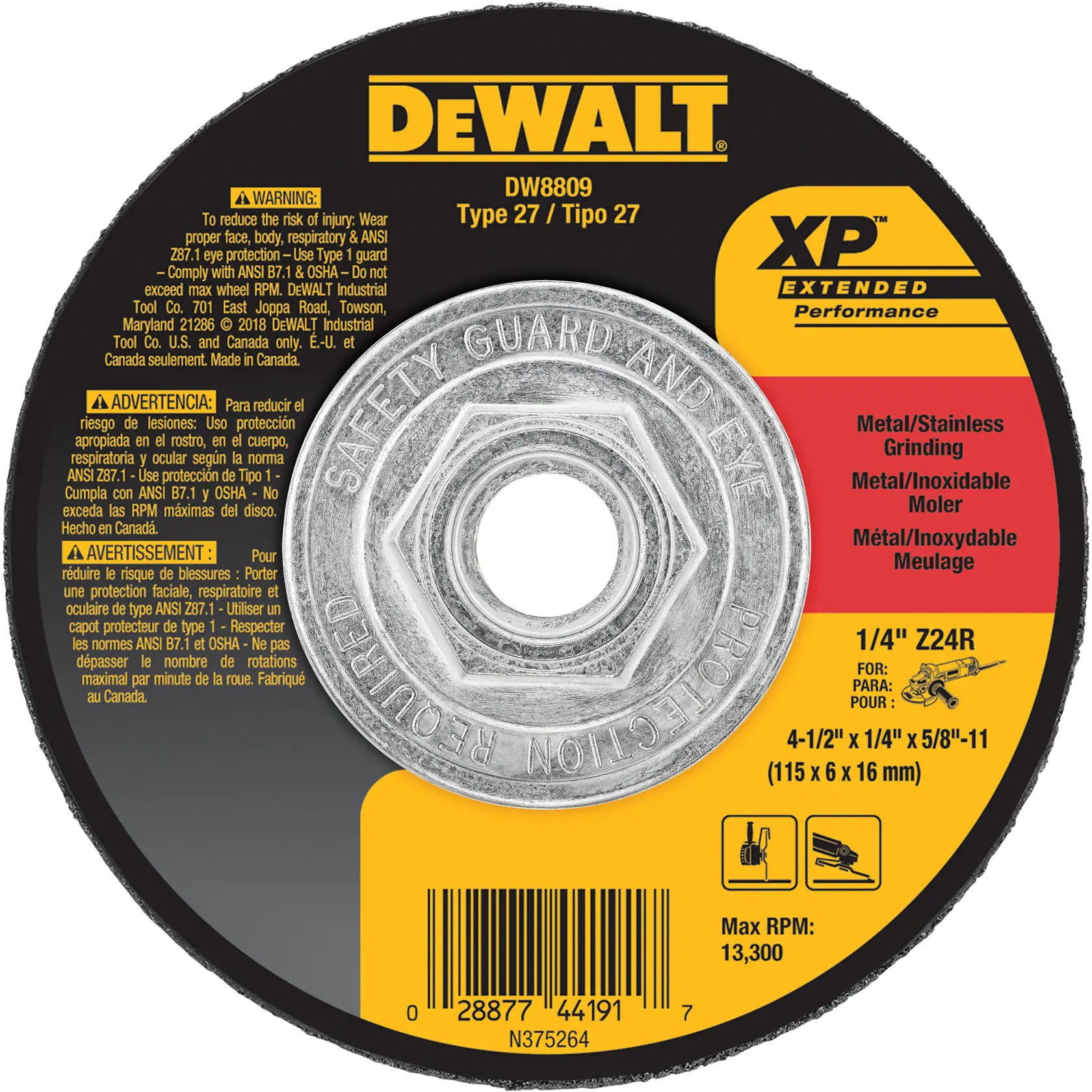 DEWALT® XP™ Metal Grinding Wheels (Type 27)
