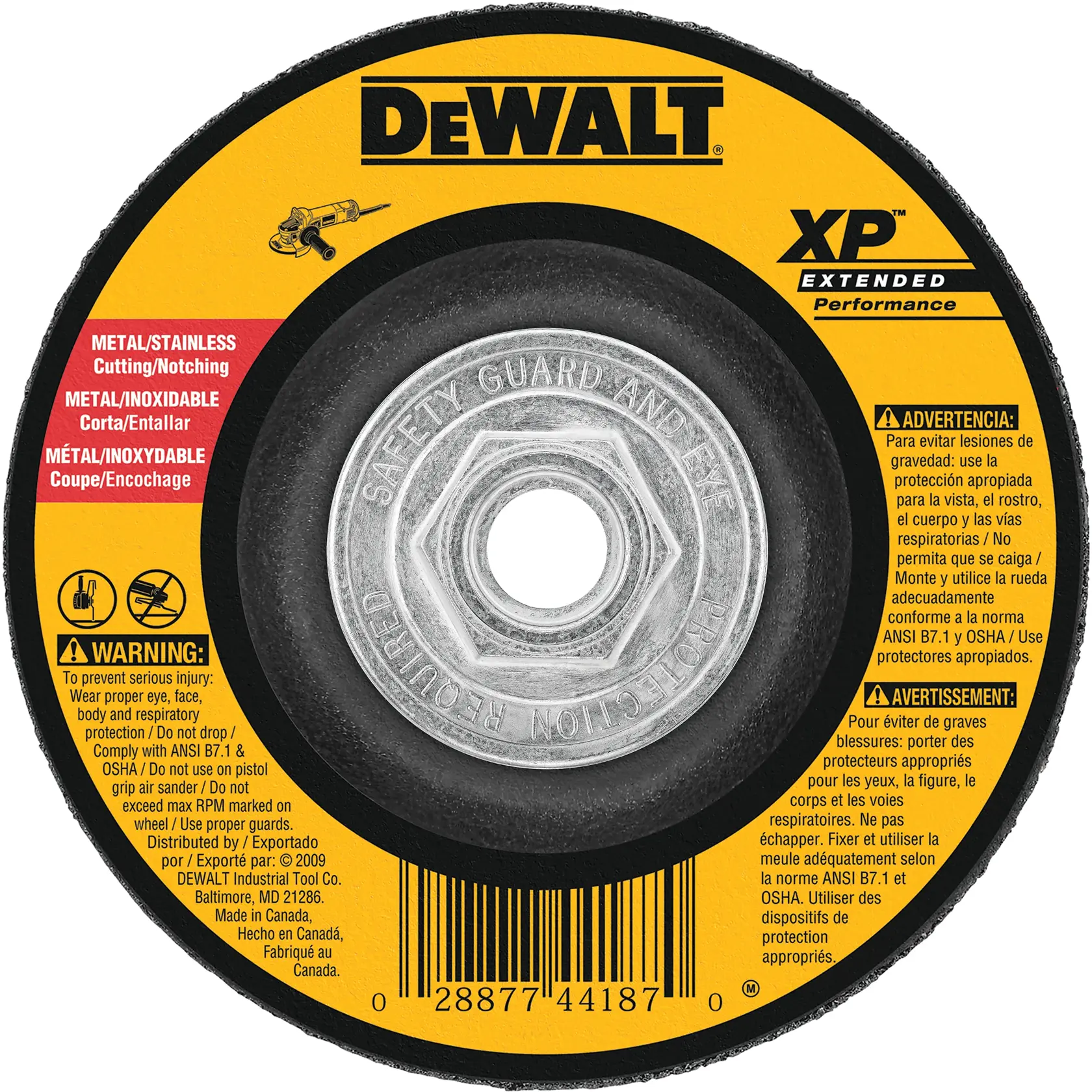 5 inch by 1 eighth of an inch by 5 eighths of an inch -11 X P metal grinding wheel type 27.