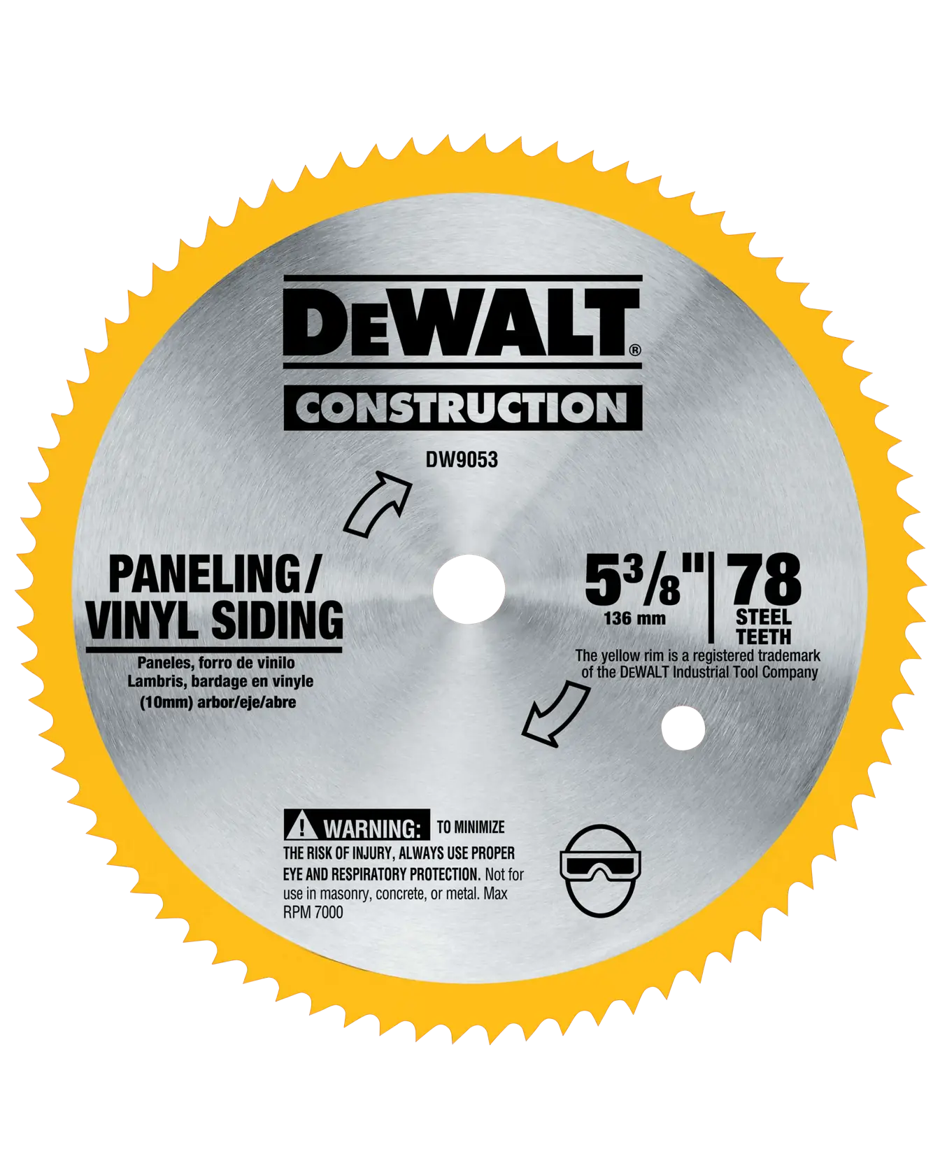 5 and 3 eighths inch 80 tooth steel saw blade vinyl / paneling.