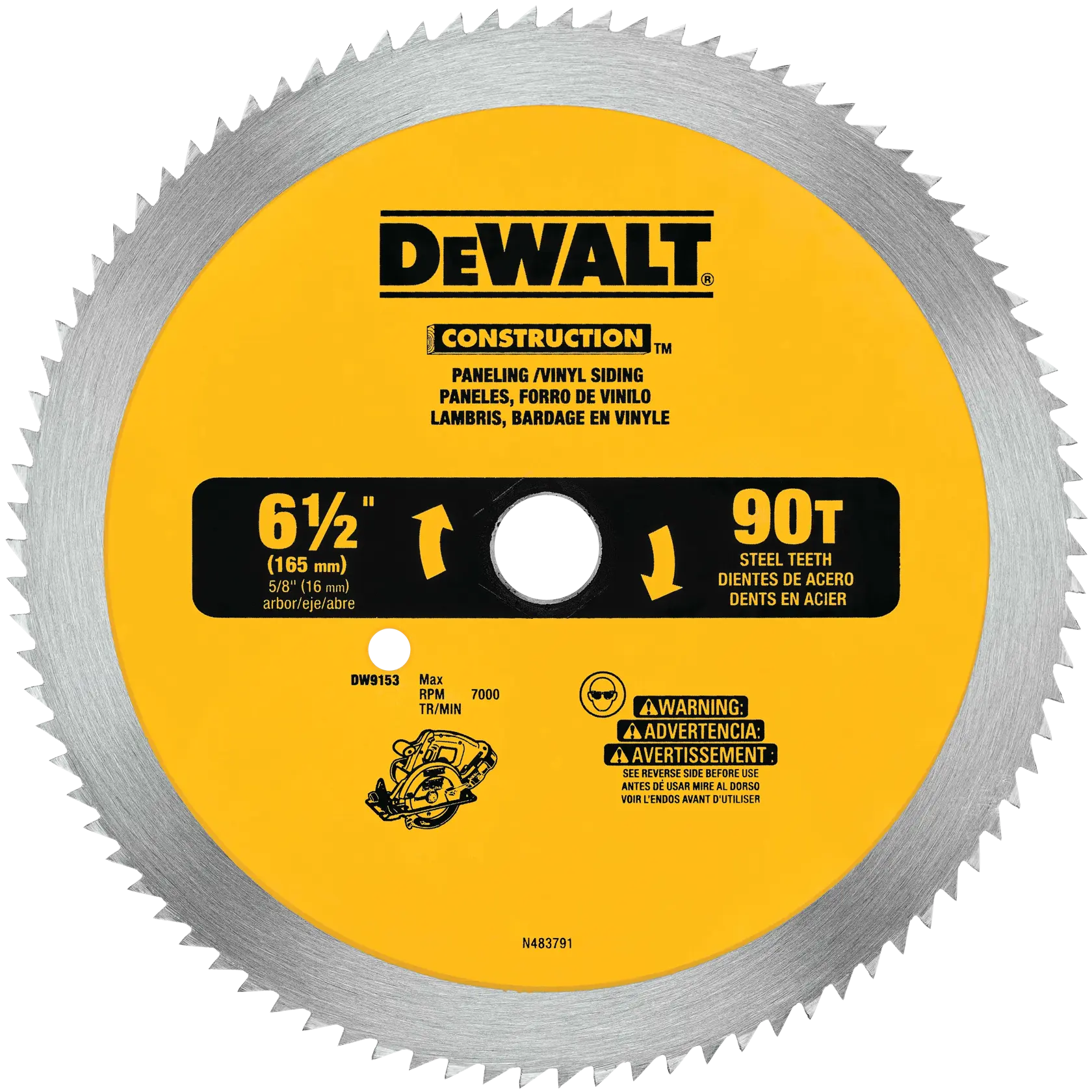 Profile of construction 90 tooth turbo high speed steel circular saw blade.