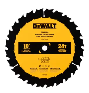 Profile of 24 tooth carbide tipped circular saw blade.