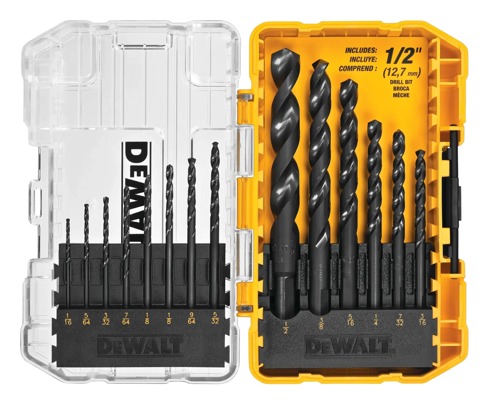 Black and Gold Drill Bit Sets.
