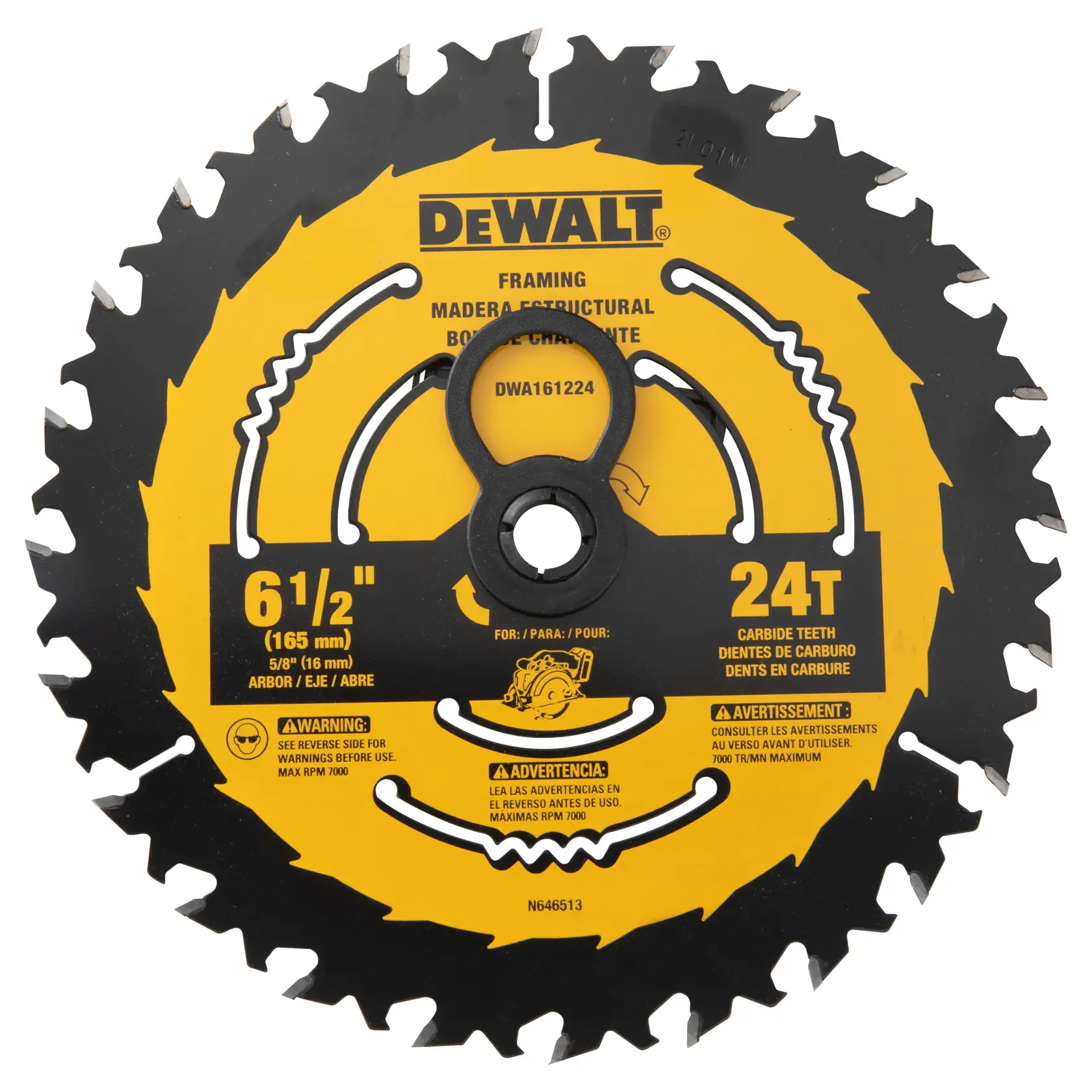 DEWALT® 6-1/2-in. 24-Tooth Circular Saw Blade