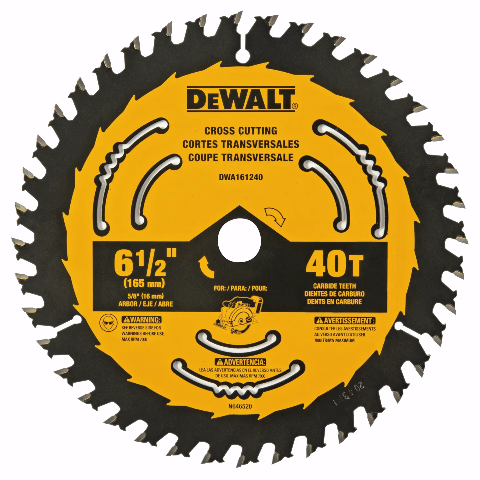 DEWALT® 6-1/2-in. 40-Tooth Circular Saw Blade thumbnail 3