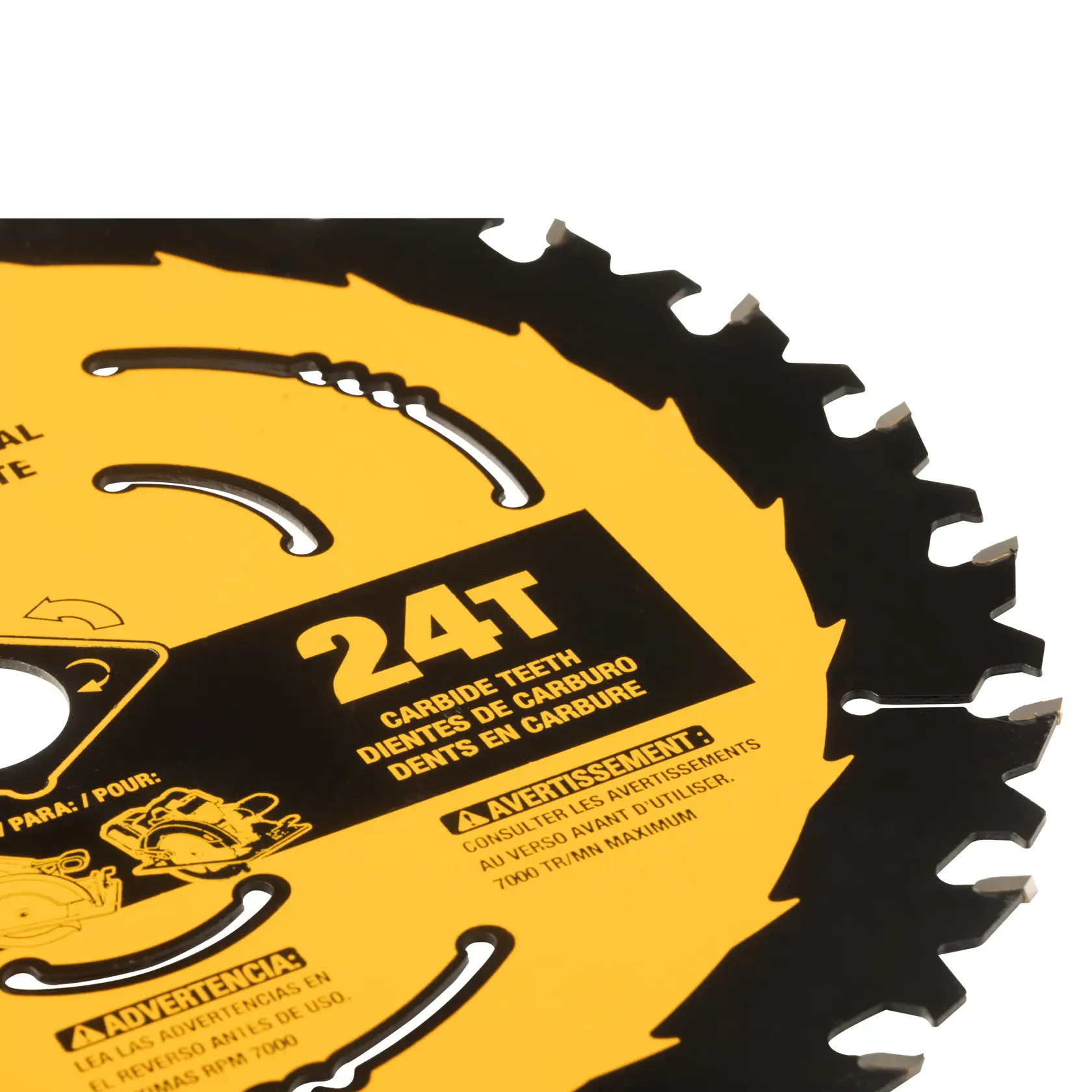 Seven and a Quarter inch Circular Saw Blades in use.