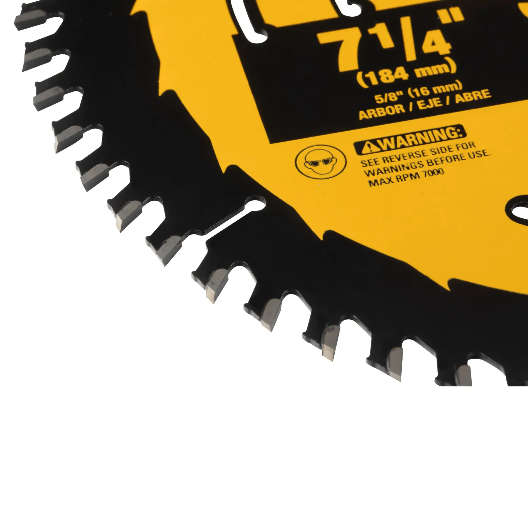 DEWALT® 7-1/4-in. Carbide Circular Saw Blade 60 Tooth with 5/8 in Arbor thumbnail 2
