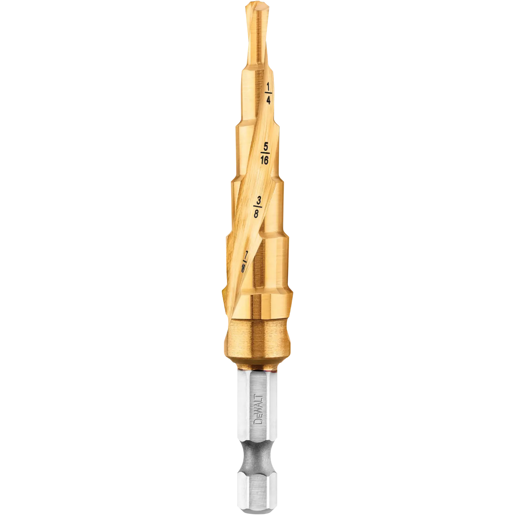 DEWALT® 3/16-in. - 1/2-in. IMPACT READY Titanium Nitride Coating Step Drill BIt