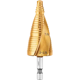Profile of high speed steel 2 step drill bit.