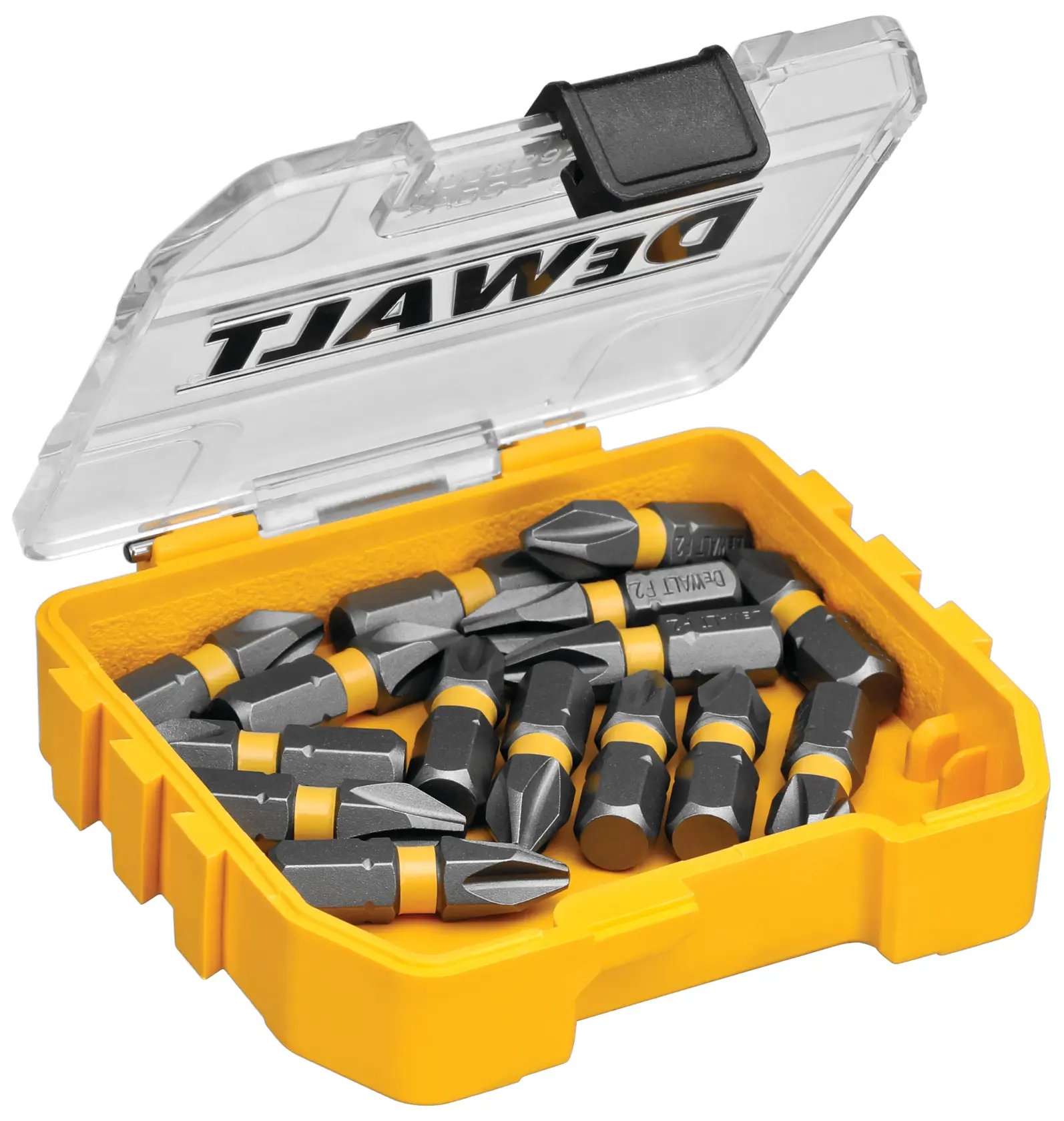 Right profile of Max Fit Screwdriving Bit Sets with Tough Case + System in open box.