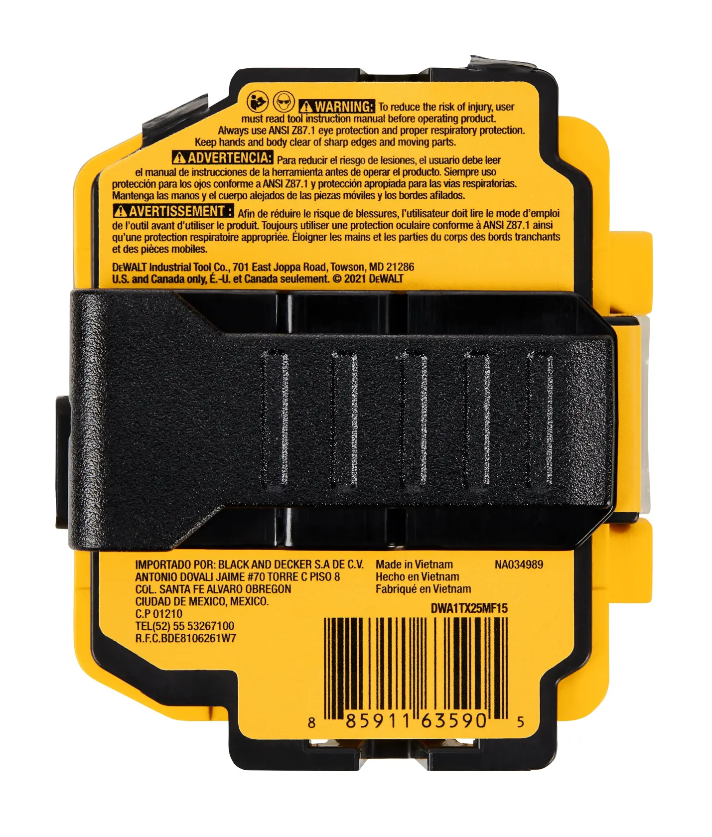 Backside of Max Fit Screwdriving Bit Sets with Tough Case + System.