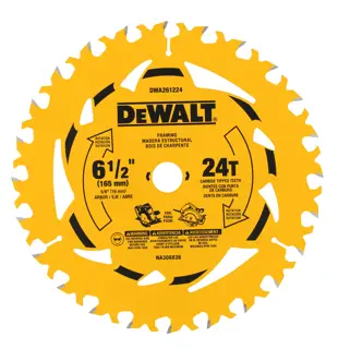 DWA261224L DEWALT 6-1/2“ 24T Lowe's Security Tag beauty image 1.