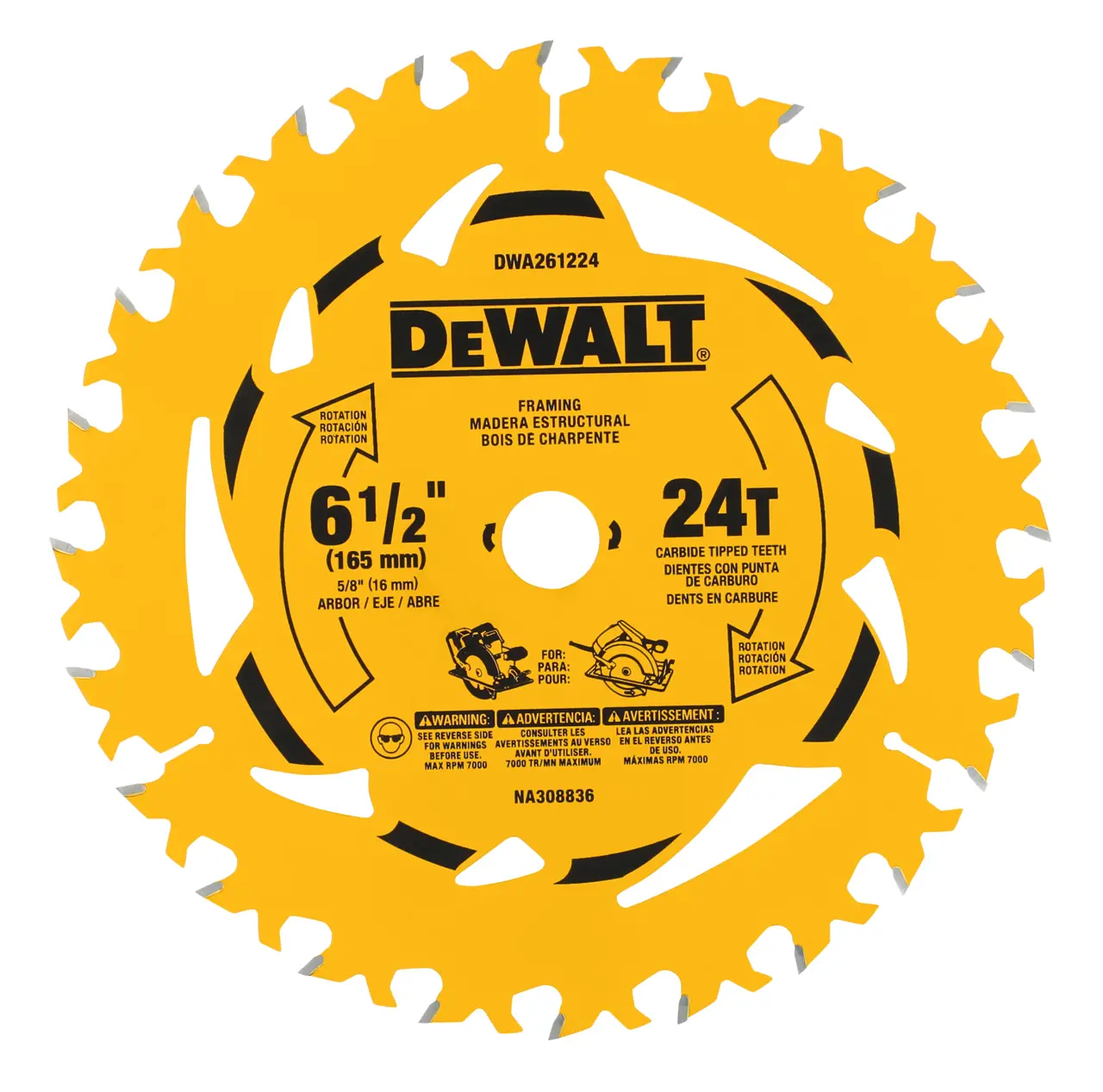 6-1/2-in. (165mm) 24 Tooth Circular Saw Blade