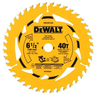 DWA261240L DEWALT 6-1/2“ 40T 24T Lowe's Security Tag beauty image 1.